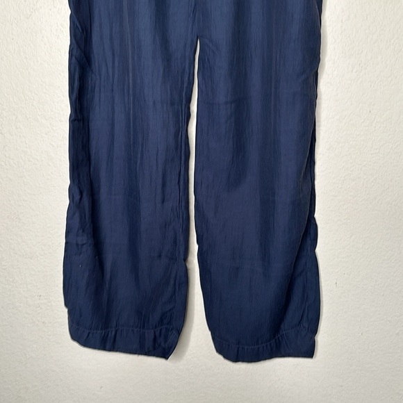 NWOT James Perse Wide Leg Drawstring Pants Blue Size 3 (Large) Cotton Cupro - Picture 5 of 10